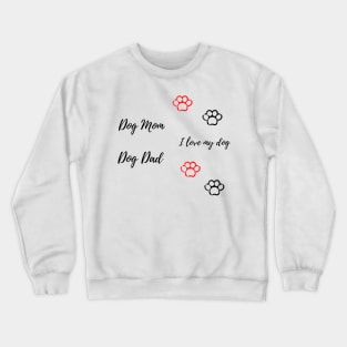 dog lover paws sticker pack design Crewneck Sweatshirt